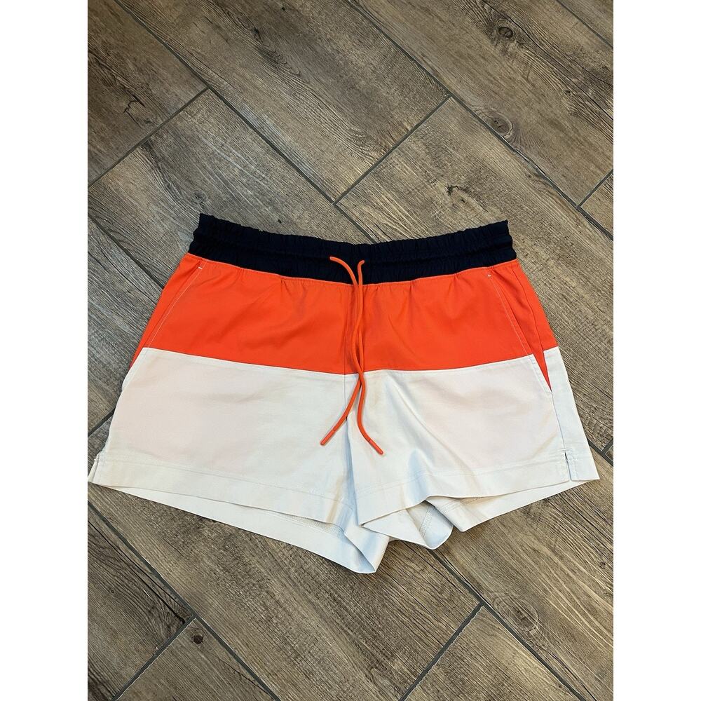 Athleta Oahu Color block Blue Orange White Shorts Women’s‎ Size 10
